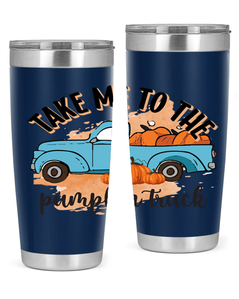 Fall Pumpkin Truck 128#- fall- Tumbler