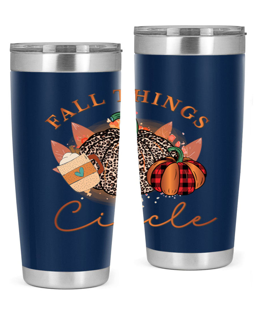 Fall Things Circle 133#- fall- Tumbler