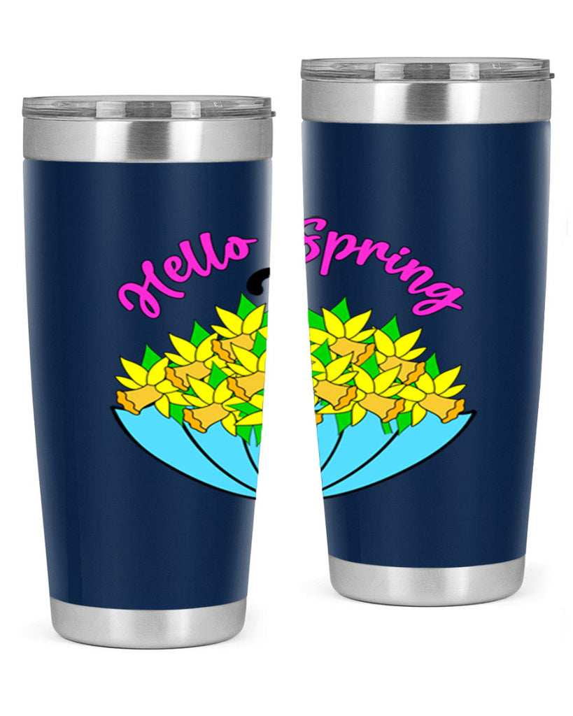 Hello Spring Umbrella Daffodils207#- spring- Tumbler