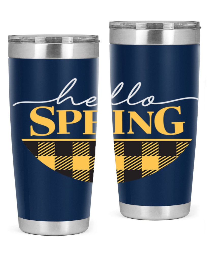 Hello Spring plaid 203#- spring- Tumbler