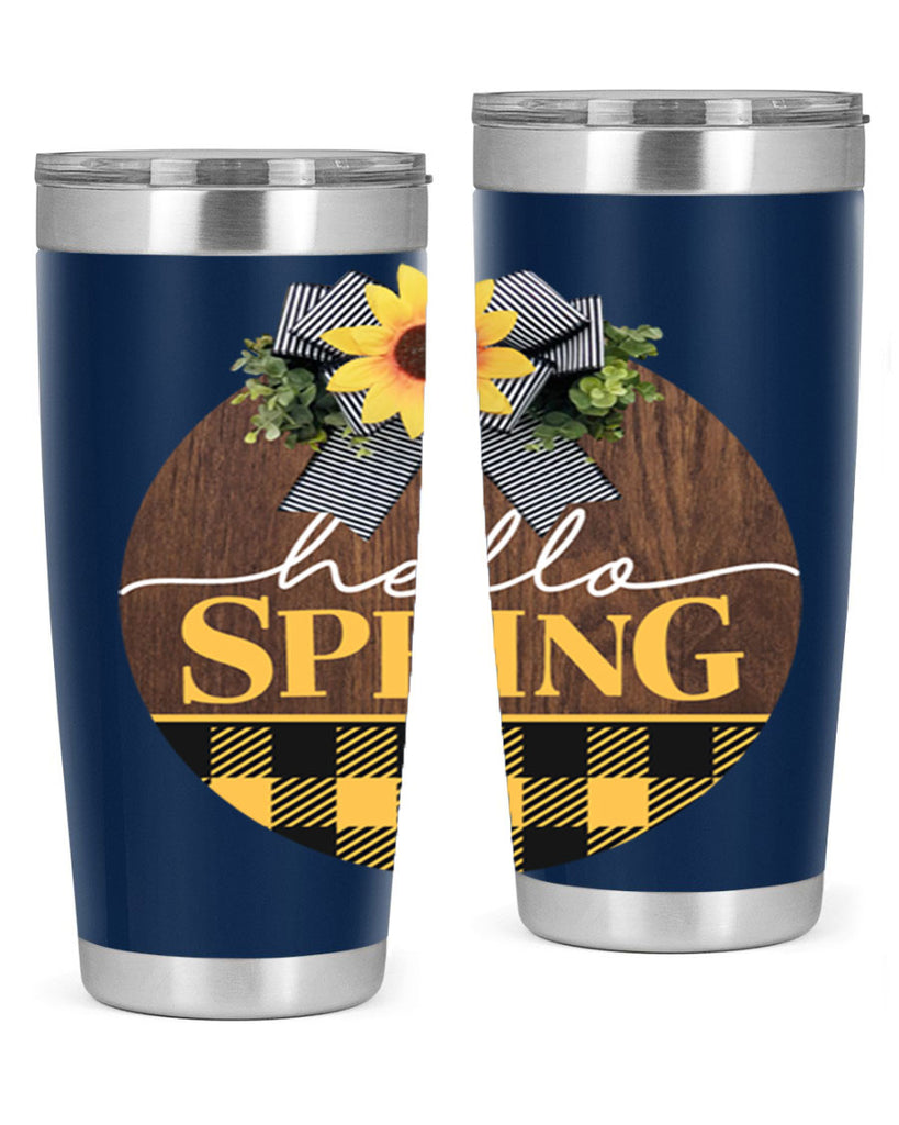 Hello Spring plaid Mockup 204#- spring- Tumbler