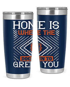 Home is where the dogs run to greet you Style 200#- dog- Tumbler