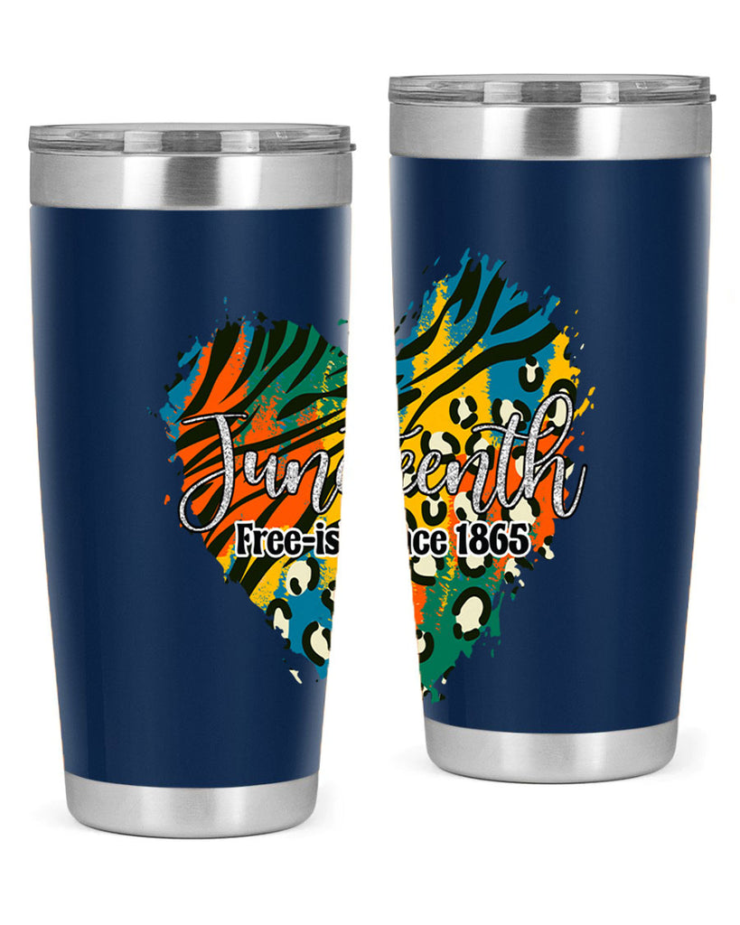 Juneteenth Freeish Since 1865 Heart Png 38#- Juneteenth- tumbler