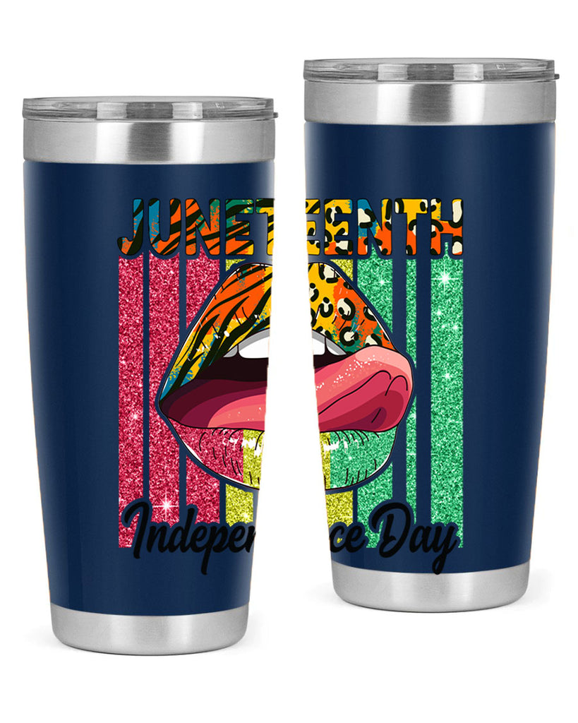 Juneteenth Independence Day Sexy Lip Png 11#- Juneteenth- tumbler