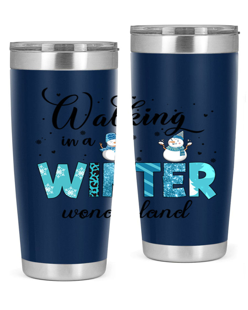 Walking in a winter wonderland 443#- winter- Tumbler