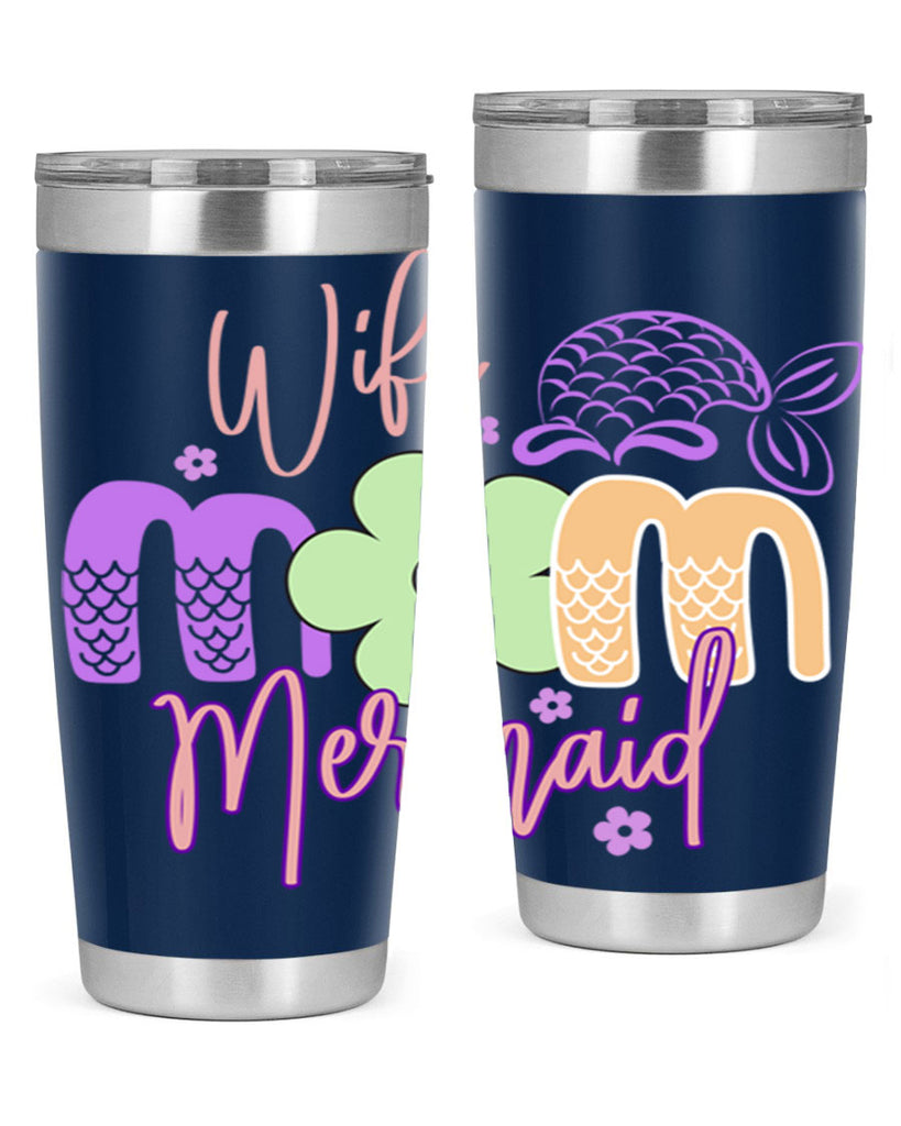 Wife Mom Mermaid 677#- mermaid- Tumbler
