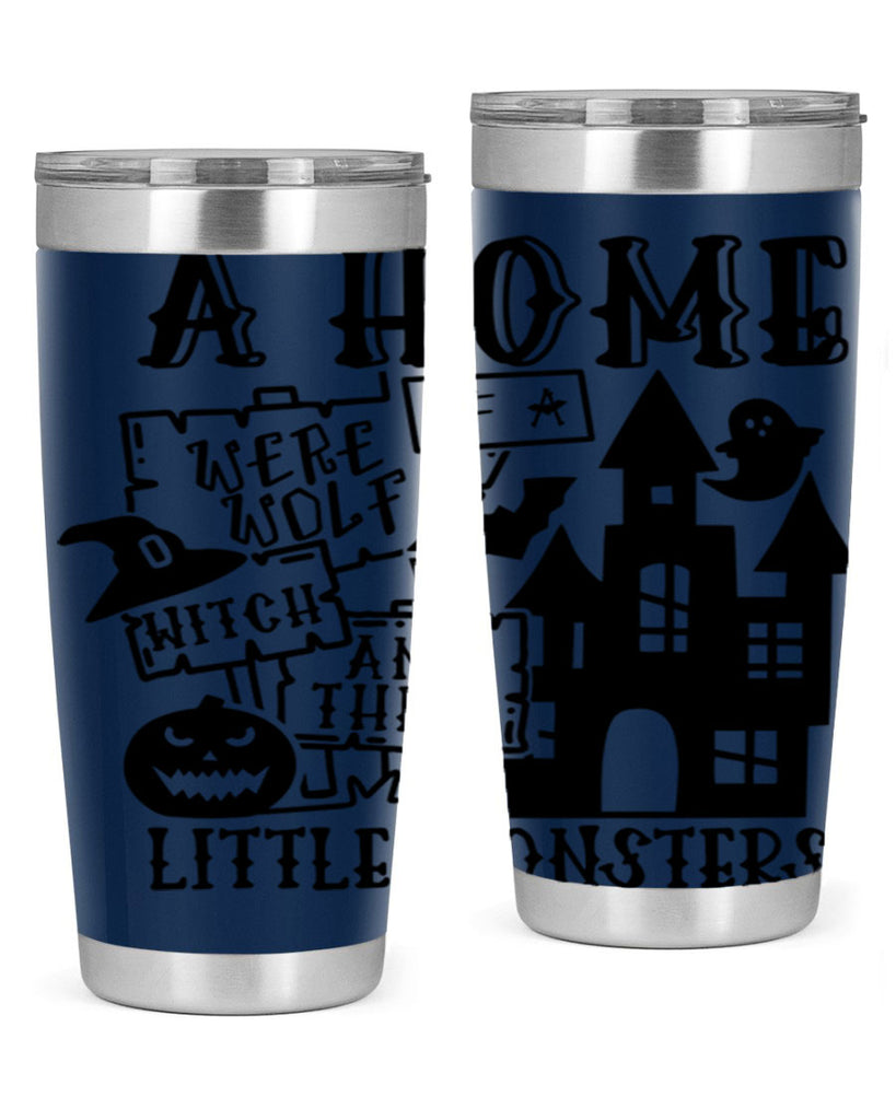 a home of a were wolf witch and their little monsters 96#- halloween- Tumbler