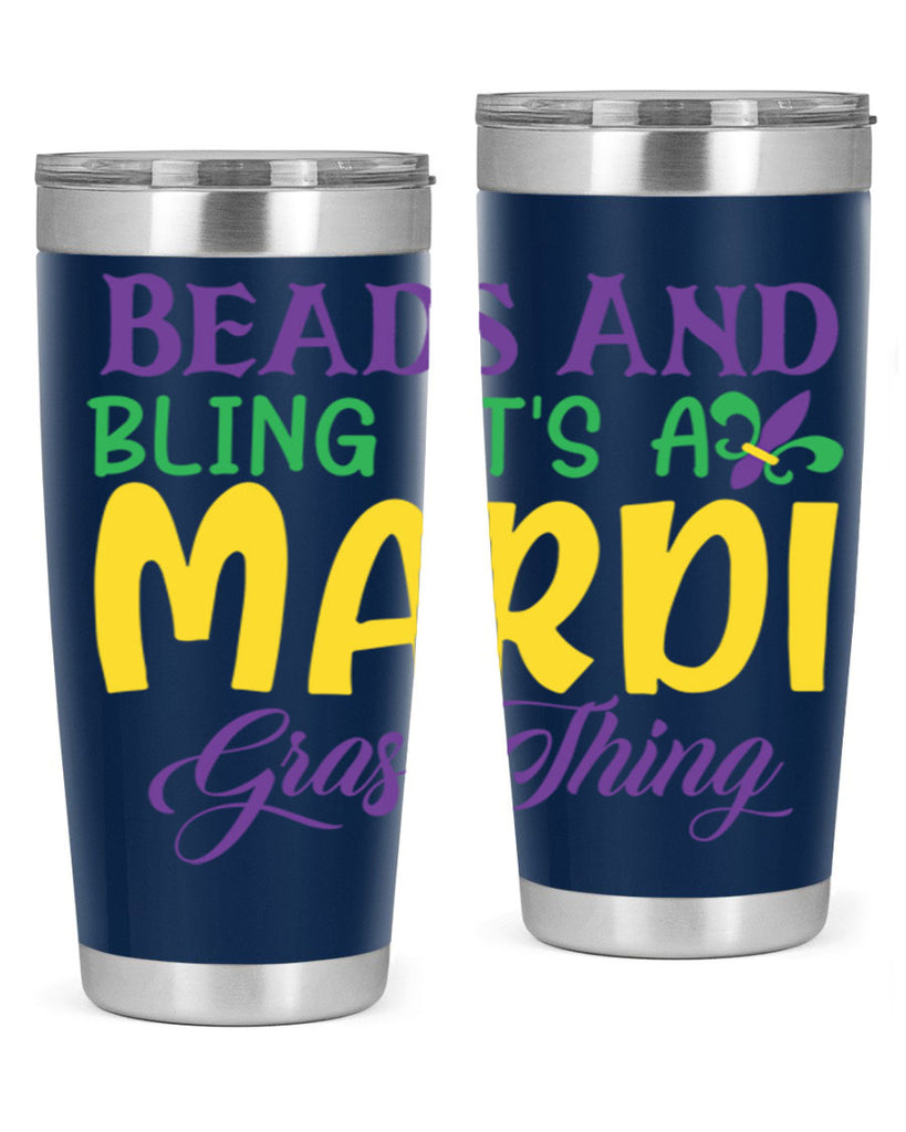 beads and bling its a mardi gras thing 86#- mardi gras- Tumbler