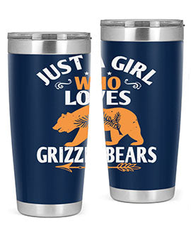 just a girl who loves Grizzly Bears 20#- Bears- Tumbler