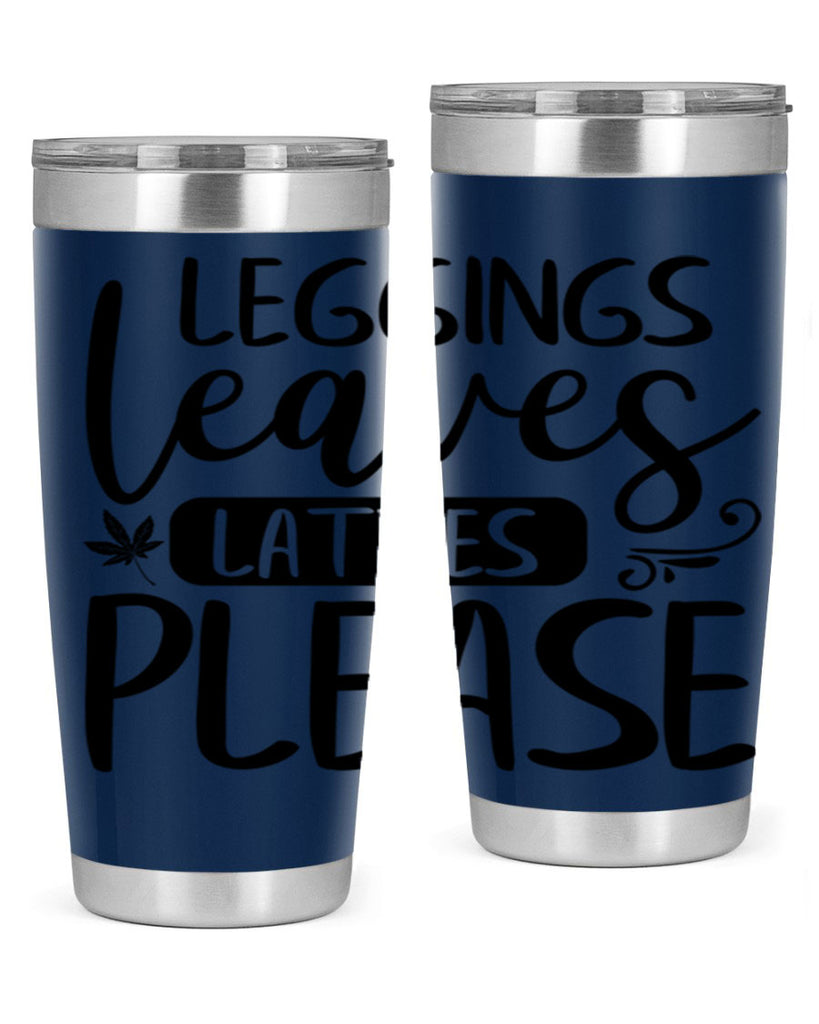 leggings leaves lattes please 396#- fall- Tumbler