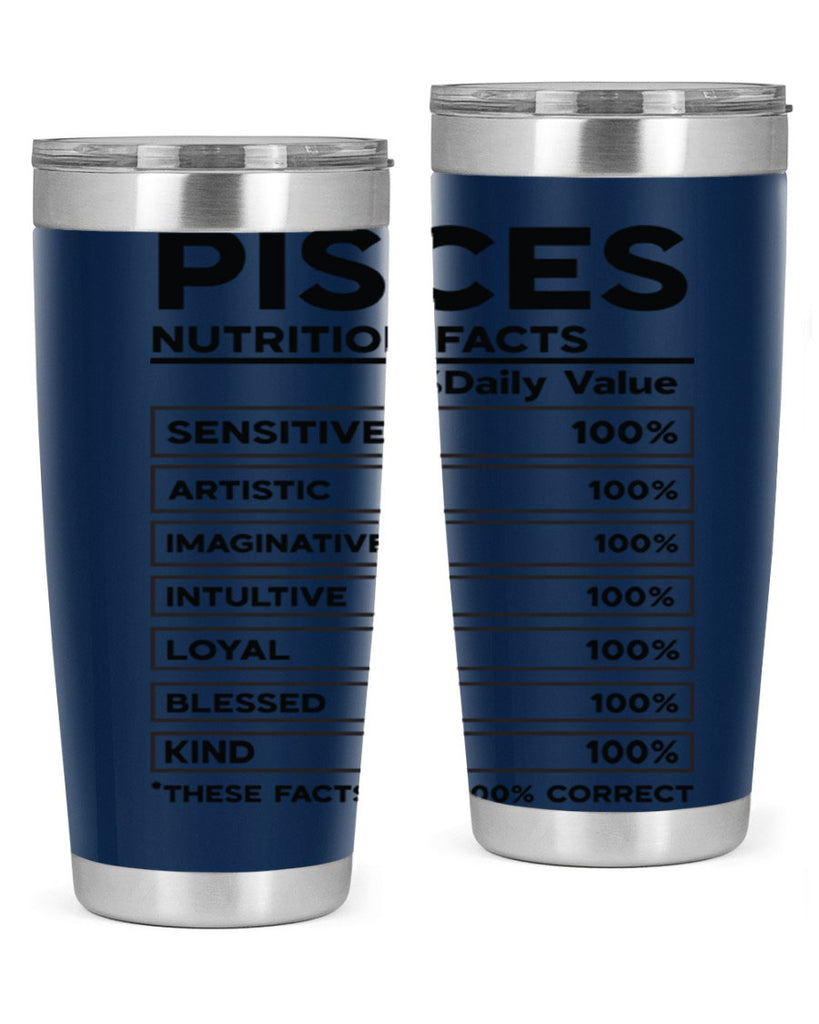 pisces Nutrition Facts 367#- zodiac- Tumbler