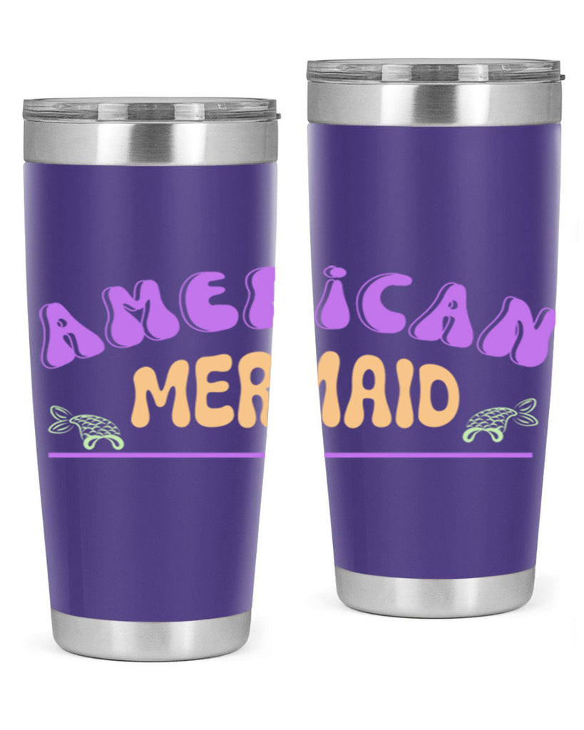 American Mermaid 16#- mermaid- Tumbler