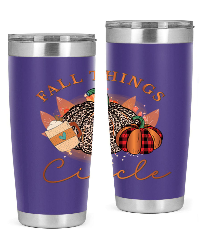 Fall Things Circle 133#- fall- Tumbler