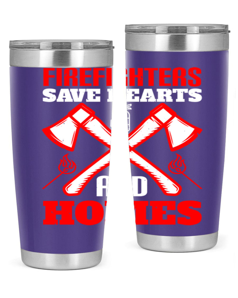 Firefighters save hearts and homes Style 72#- fire fighter- tumbler
