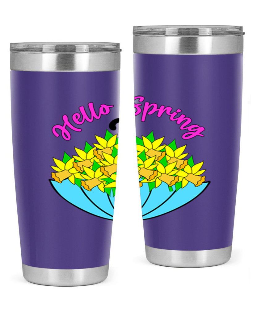 Hello Spring Umbrella Daffodils207#- spring- Tumbler