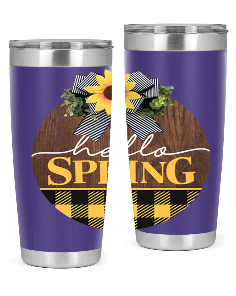 Hello Spring plaid Mockup 204#- spring- Tumbler