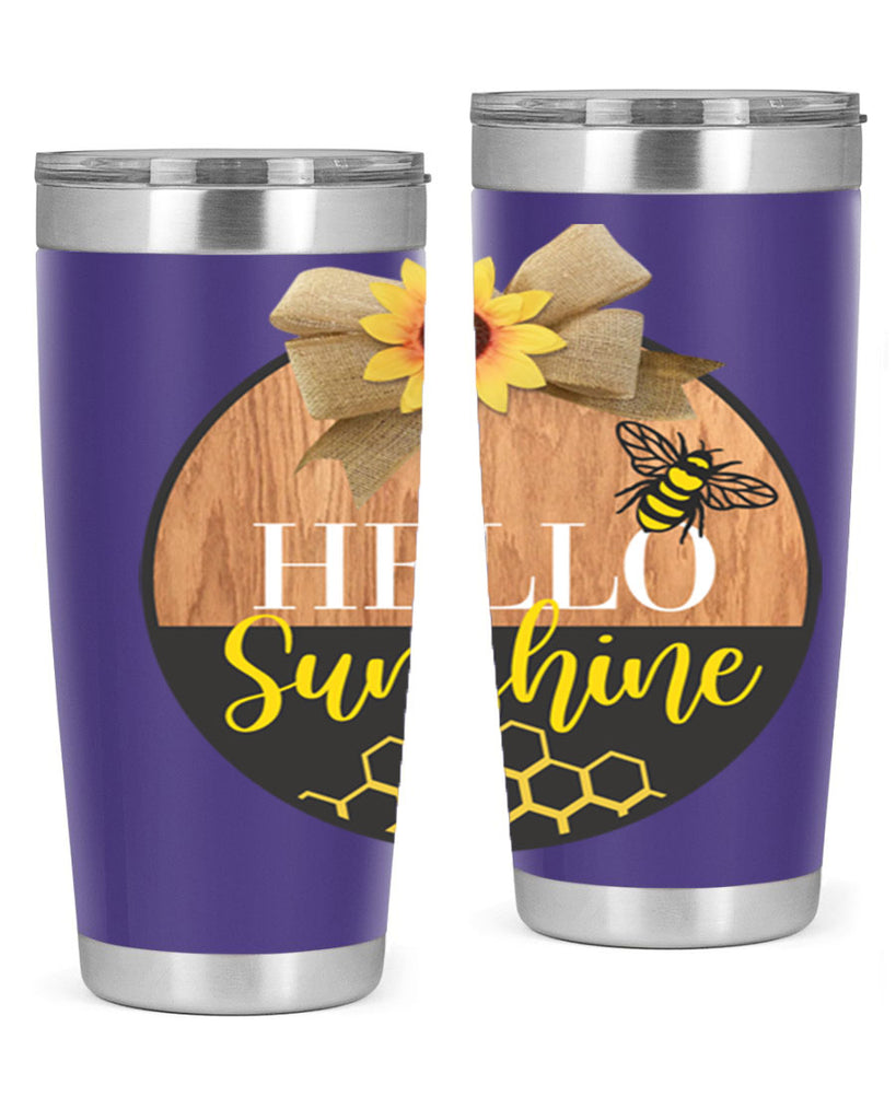 Hello Sunshine and bee Mockup215#- spring- Tumbler