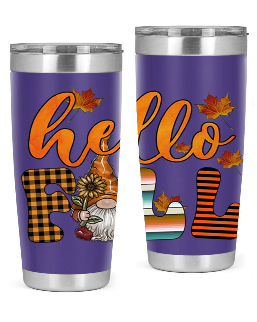 HelloFallVintageGnome 299#- fall- Tumbler