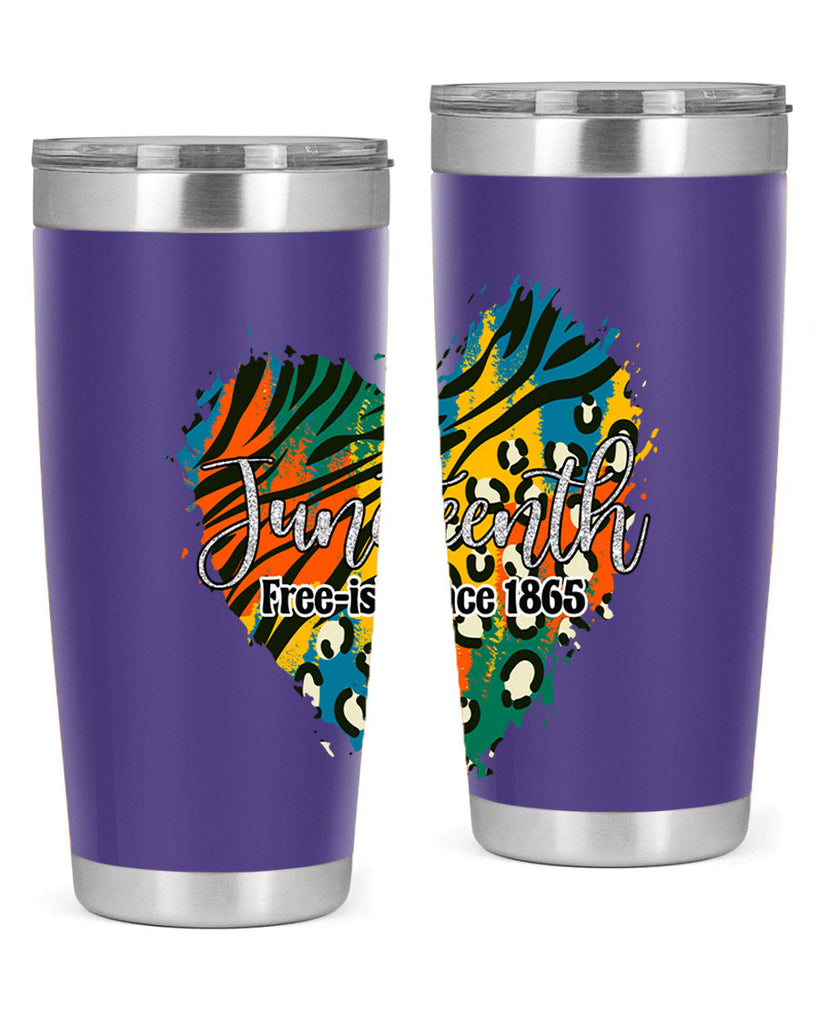 Juneteenth Freeish Since 1865 Heart Png 38#- Juneteenth- tumbler