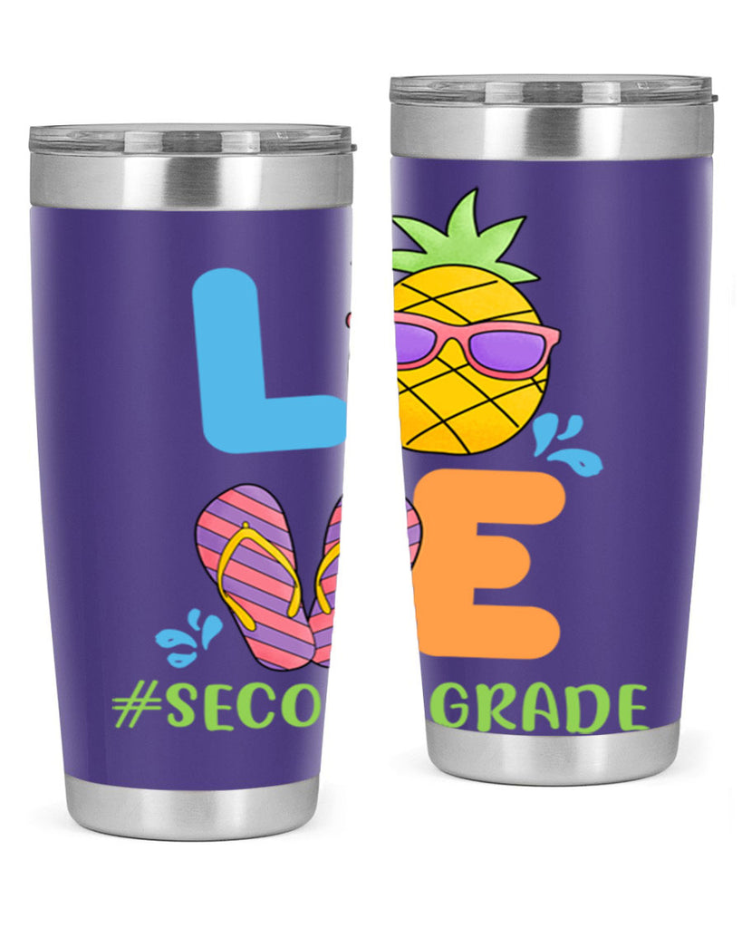 LOVE 2nd Grade Summer Pineapple 17#- second grade- Tumbler