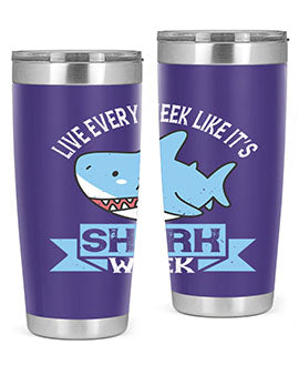 Live every week like it’s shark week Style 54#- shark  fish- Tumbler