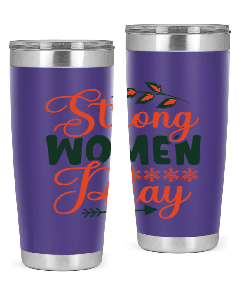 Strong Women Pray 395#- winter- Tumbler