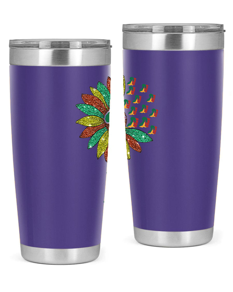 Sunflower Fist Juneteenth Black History 24#- Juneteenth- tumbler