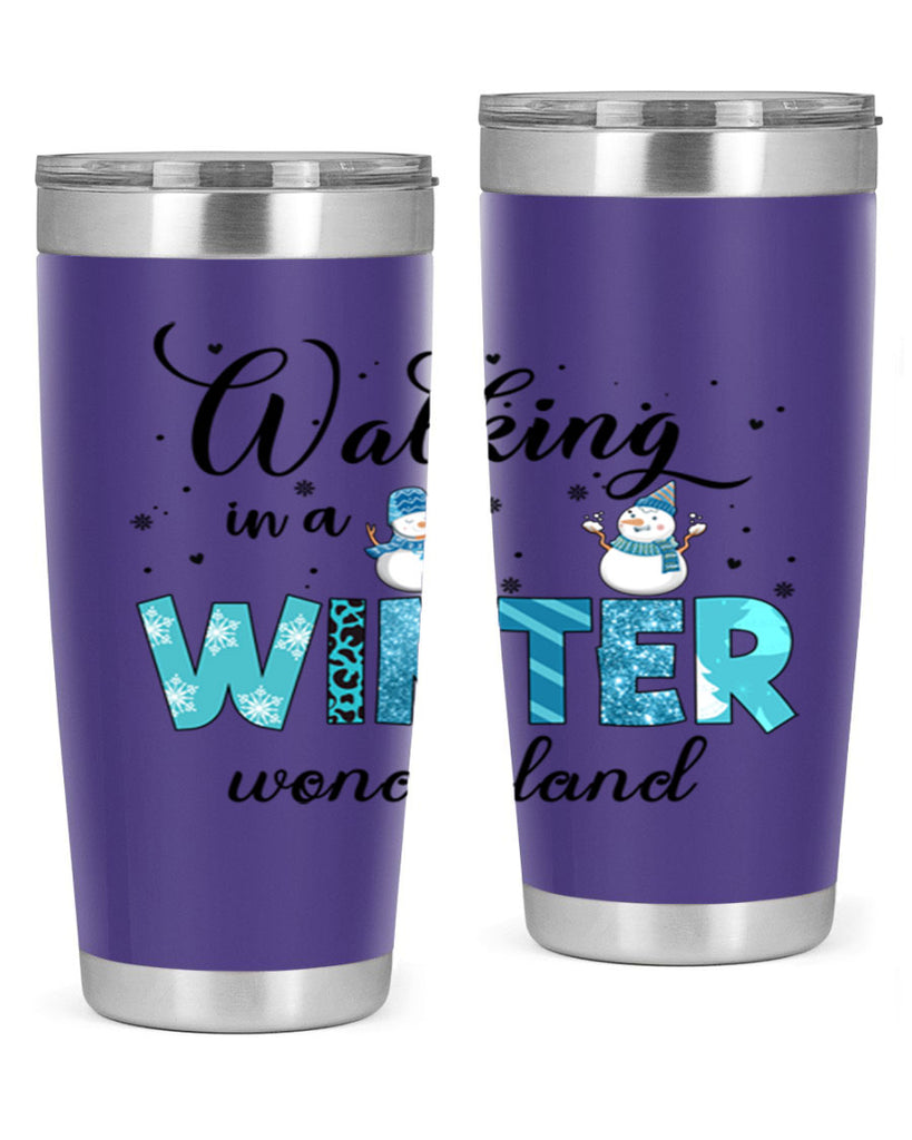 Walking in a winter wonderland 443#- winter- Tumbler
