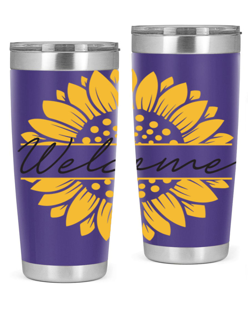 Welcome Sunflower585#- spring- Tumbler