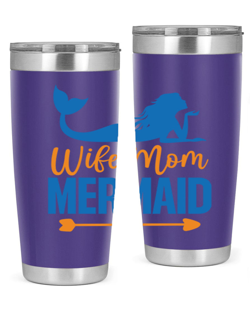 Wife Mom Mermaid 673#- mermaid- Tumbler