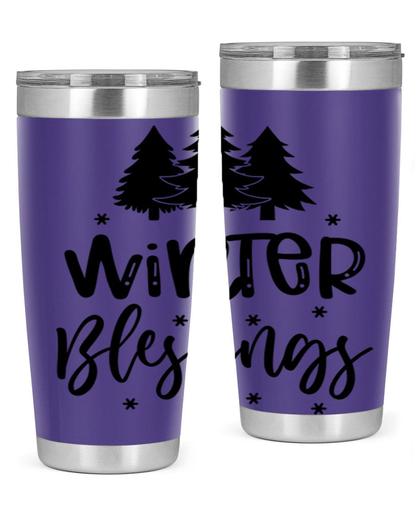 Winter Blessings 489#- winter- Tumbler