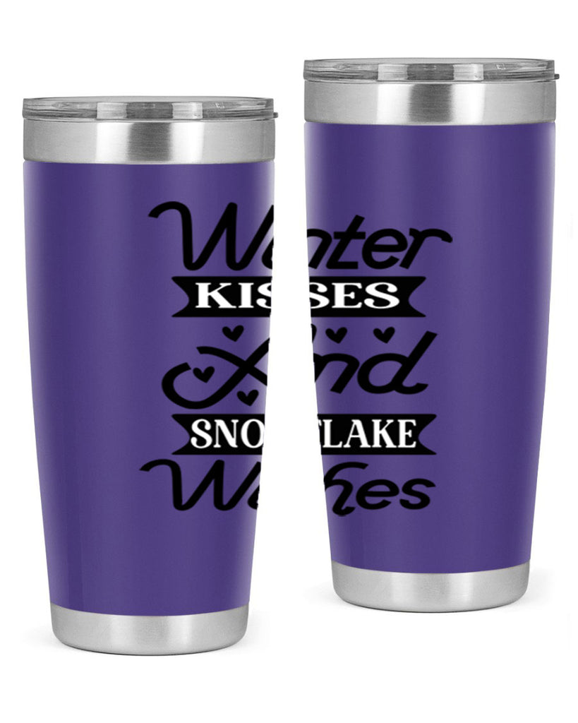 Winter Kisses And Snowflake Wishes 515#- winter- Tumbler