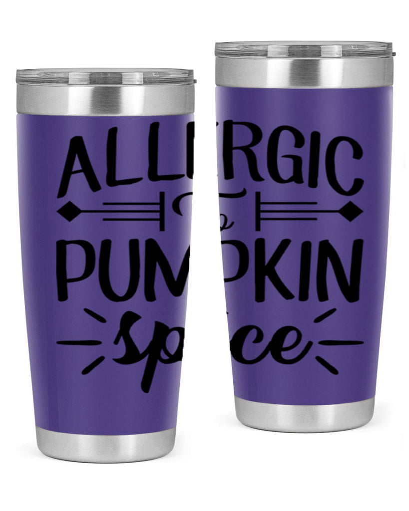 allergic to pumpkin spice 7#- fall- Tumbler