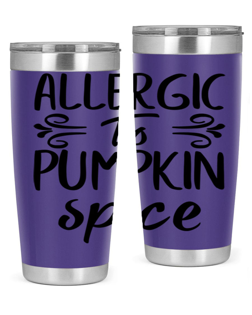 allergic to pumpkin spice 8#- fall- Tumbler