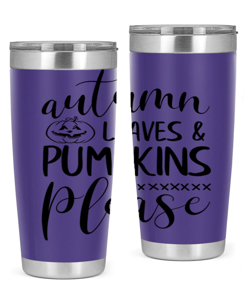 autumn leaves pumpkins please 24#- fall- Tumbler