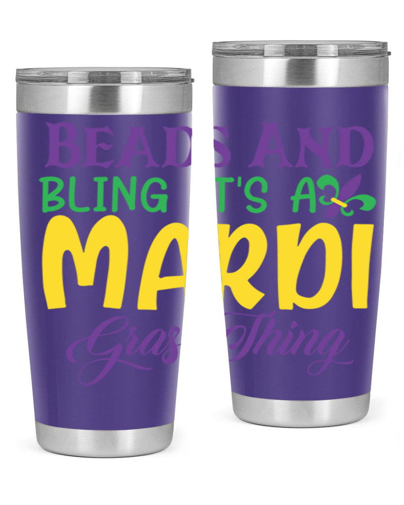 beads and bling its a mardi gras thing 86#- mardi gras- Tumbler