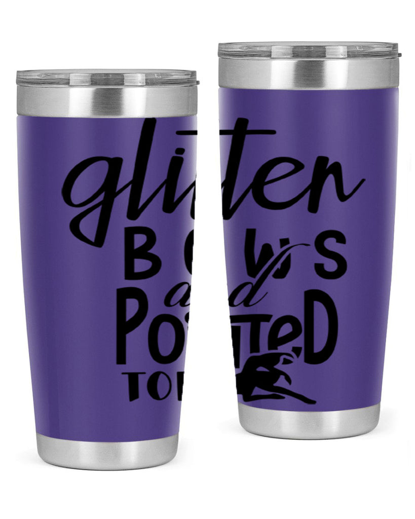 glitter bows and pointed toes 42#- ballet- Tumbler