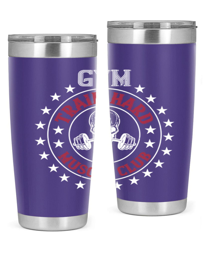 gym train hard mucle club 95#- gym- Tumbler