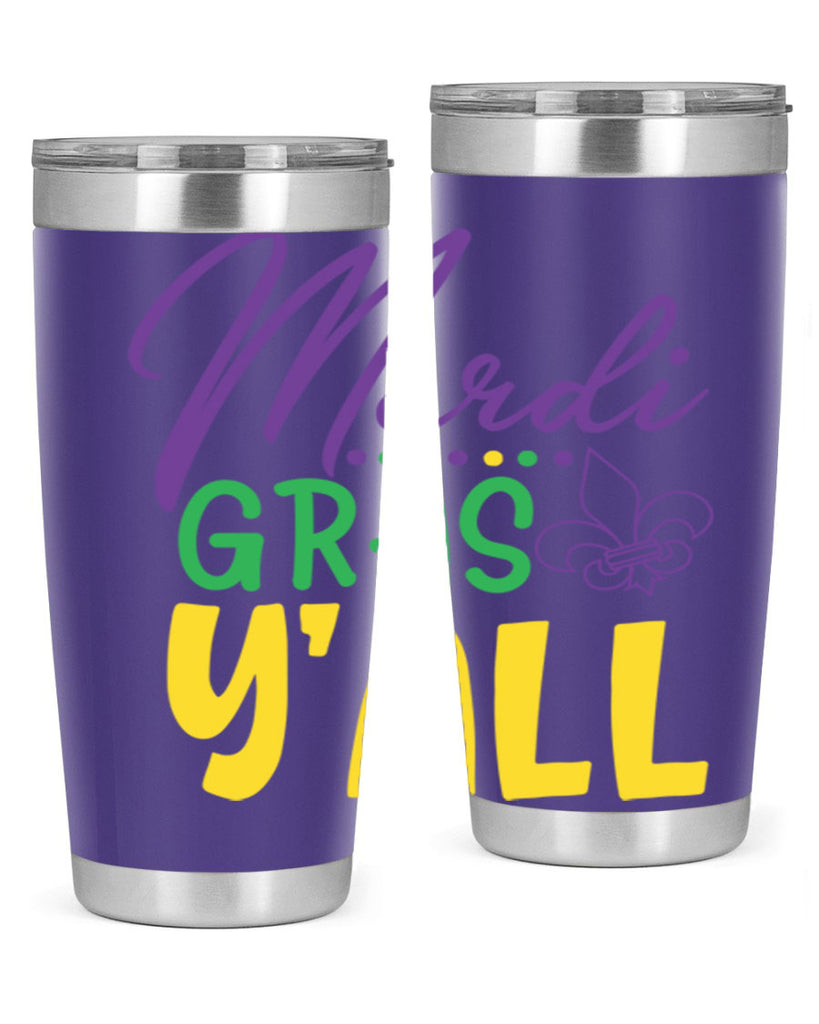 mardi gras yall 77#- mardi gras- Tumbler