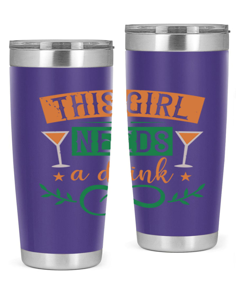 this girl needs a drink 36#- mardi gras- Tumbler