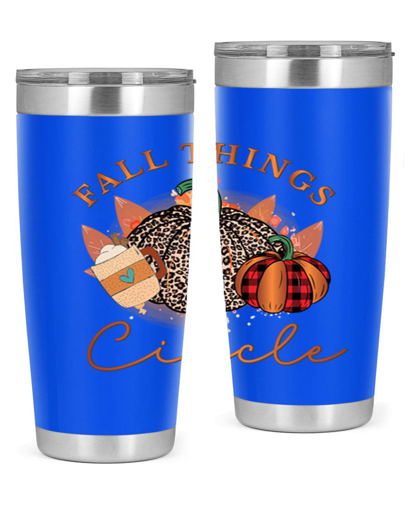 Fall Things Circle 133#- fall- Tumbler