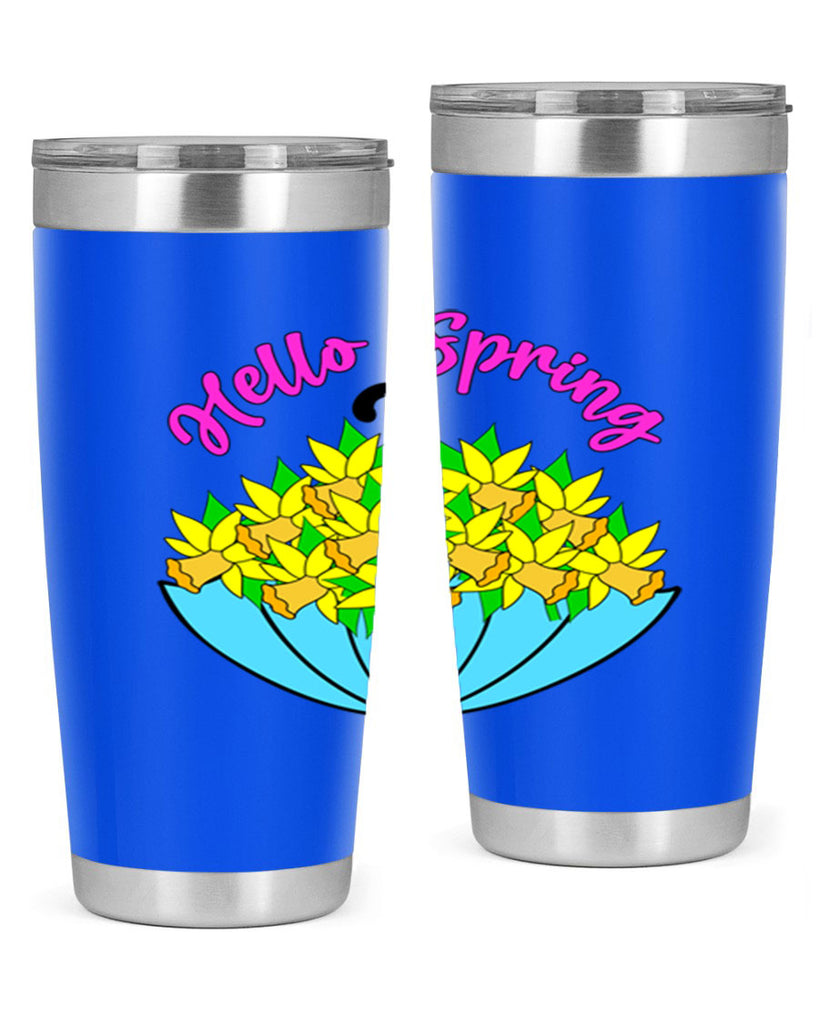 Hello Spring Umbrella Daffodils207#- spring- Tumbler
