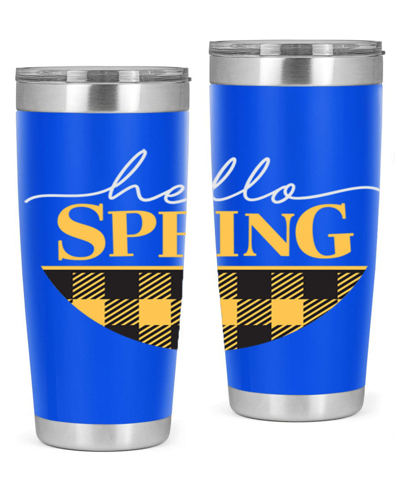 Hello Spring plaid 203#- spring- Tumbler