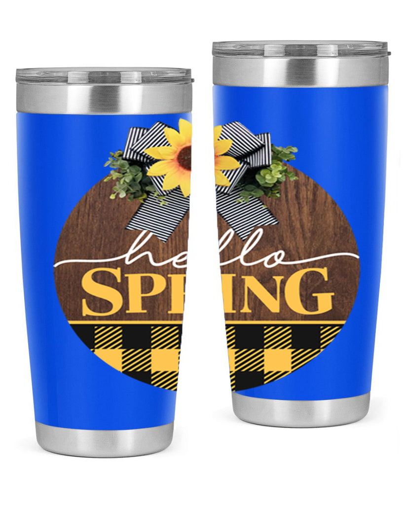 Hello Spring plaid Mockup 204#- spring- Tumbler