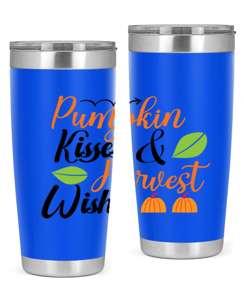 Pumpkin Kisses Harvest Wishes 523#- fall- Tumbler