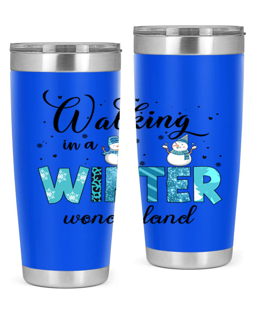 Walking in a winter wonderland 443#- winter- Tumbler