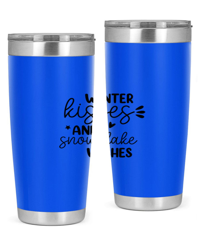 Winter Kisses And Snowflake Wishes 516#- winter- Tumbler
