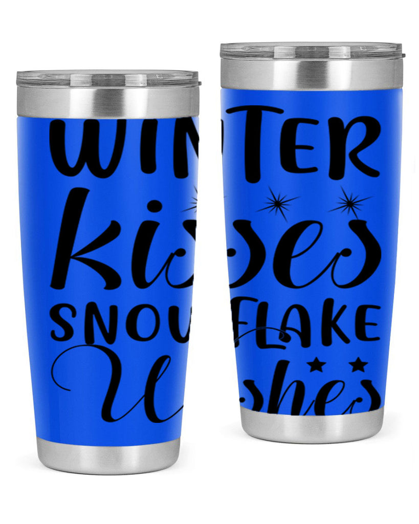 Winter Kisses Snowflake Wishes 561#- winter- Tumbler