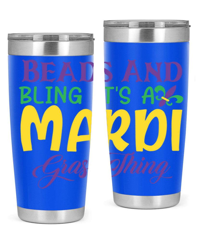 beads and bling its a mardi gras thing 86#- mardi gras- Tumbler
