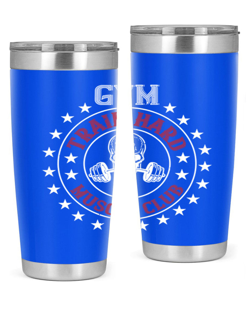 gym train hard mucle club 95#- gym- Tumbler